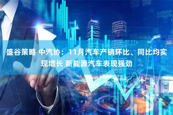 盛谷策略 中汽协：11月汽车产销环比、同比均实现增长 新能源汽车表现强劲